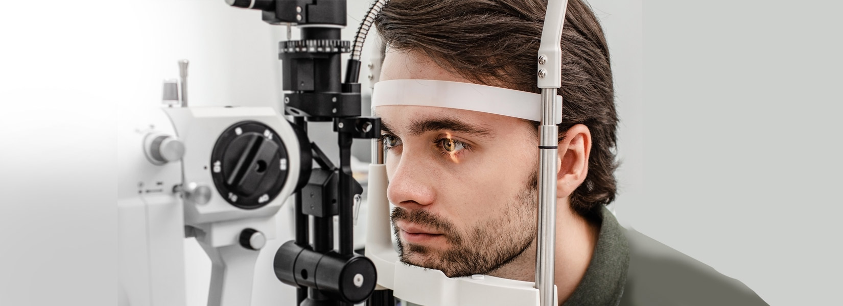 young man during eye exam in Kerrville